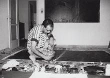 S. Adjiashvili, in the studio, Tel Aviv,1991