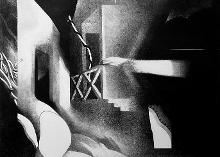 Untitled 1984 b/w autolithography