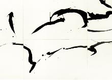 Untitled   1987  acrylic, ink on cardboard,  140 x300 cm