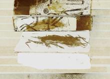 Untitled 1991, mixed media on paper, 31 x 26 cm